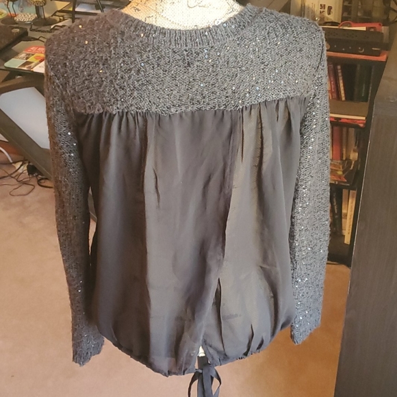American Eagle Outfitters sequined sweater size La - Picture 5 of 13